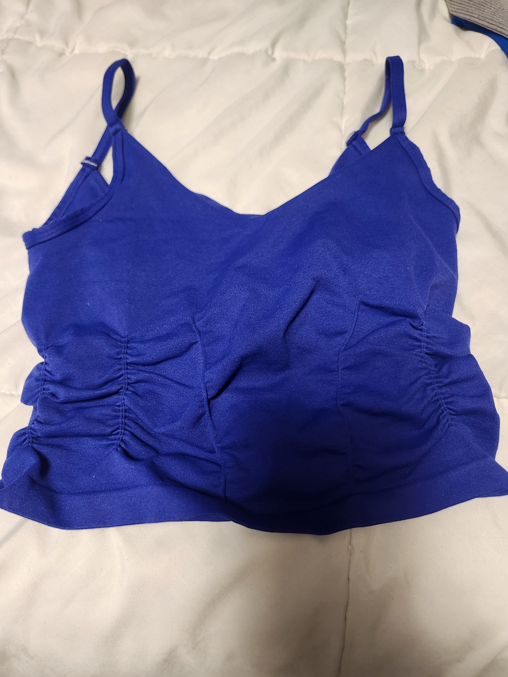 FP Movement by Free People On The Rise Bright Blue Seamless Scoop Tank - Picture 2 of 3